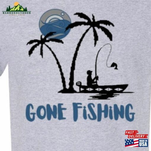 Gone Fishing T-Shirt Happy Place Hoodie Unisex