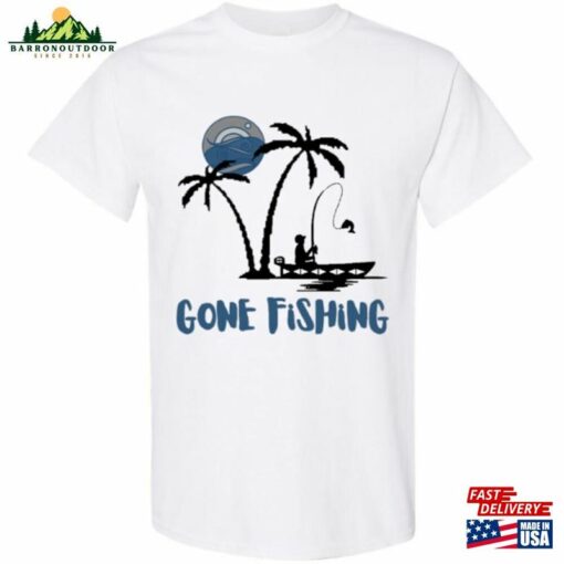 Gone Fishing T-Shirt Happy Place Hoodie Unisex