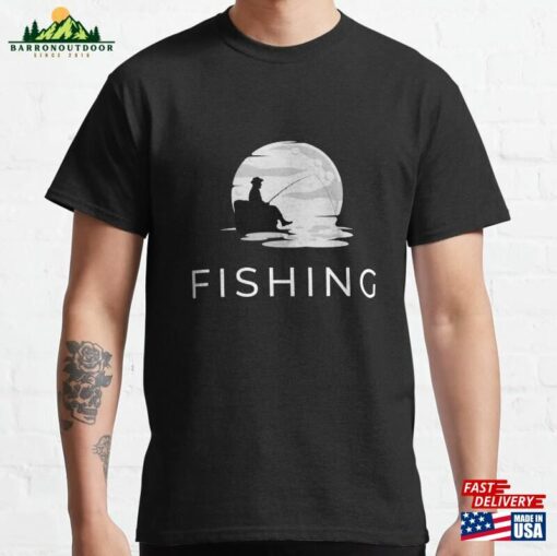 Happiness Is A Day Spent Fishing Classic T-Shirt Sweatshirt