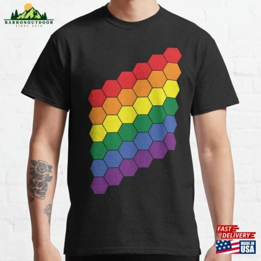 Hexigon Rainbow Pattern Classic T-Shirt Unisex Sweatshirt