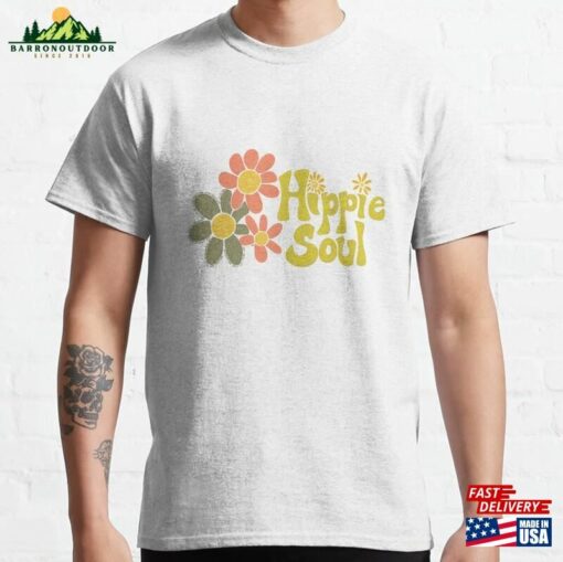 Hippie Soul Zentangle Flowers Nature Art Classic T-Shirt Unisex