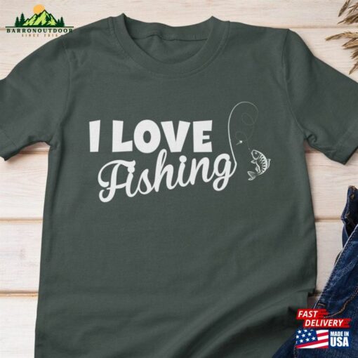 I Love Fishing Shirt Mens T-Shirt Funny Unisex