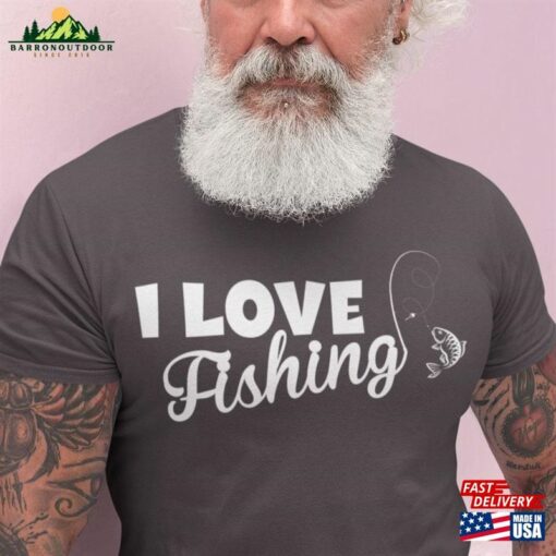 I Love Fishing Shirt Mens T-Shirt Funny Unisex