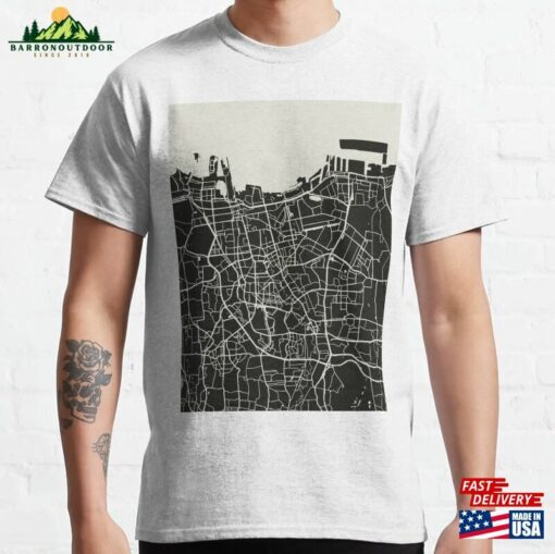 Jakarta Dark Map City Of Minimalist Unisex Classic