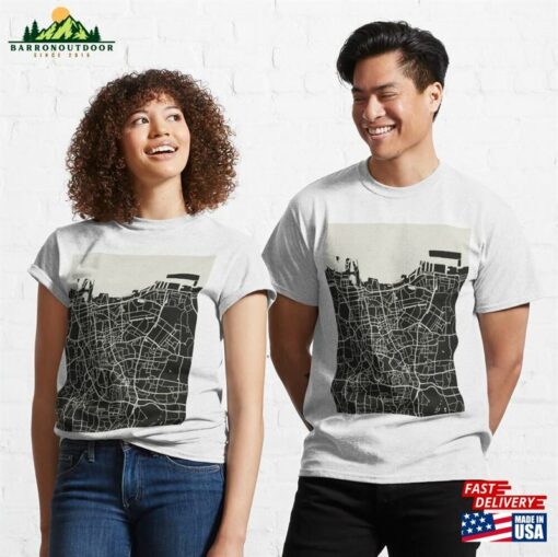 Jakarta Dark Map City Of Minimalist Unisex Classic