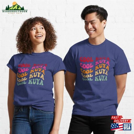 Kuya Retro Wavy Style Cool Kuyas Tagalog Filipino Elder Brother Uncles Big Brothers For Best Classic T-Shirt Unisex