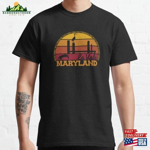 La Vale Maryland Sunset Retro Vintage Local Pride Logo Classic T-Shirt Sweatshirt Hoodie