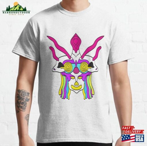 Lamb Horn Helmet Trippy Illustration Classic T-Shirt Sweatshirt