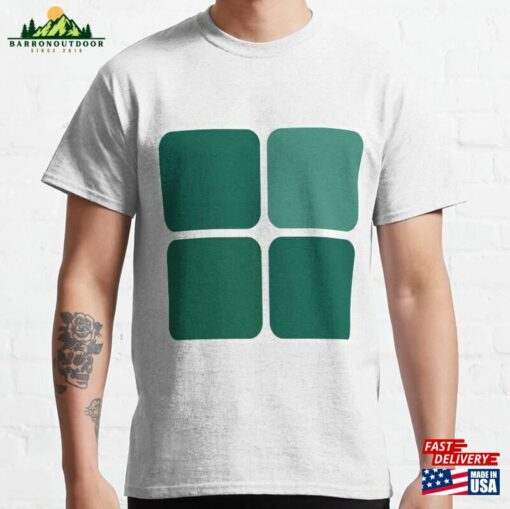 Large Green Tiles Classic T-Shirt Sweatshirt