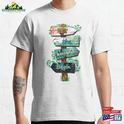 Let The Adventure Begin Sublimation Outdoor Classic T-Shirt Unisex