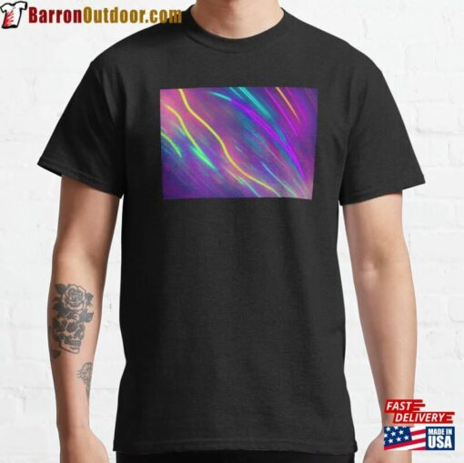 Lines In Different Neon Colors Classic T-Shirt Hoodie Unisex