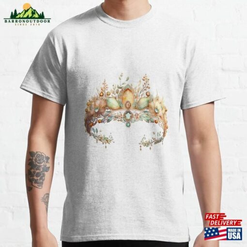 Luxurious Floral Tiara Classic T-Shirt