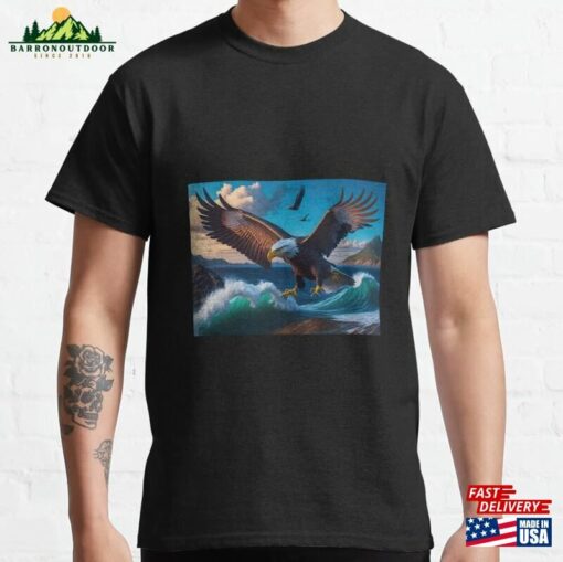 Majestic Eagles Over The Ocean Classic T-Shirt Unisex Sweatshirt