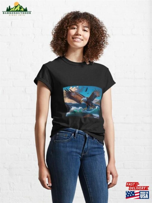 Majestic Eagles Over The Ocean Classic T-Shirt Unisex Sweatshirt