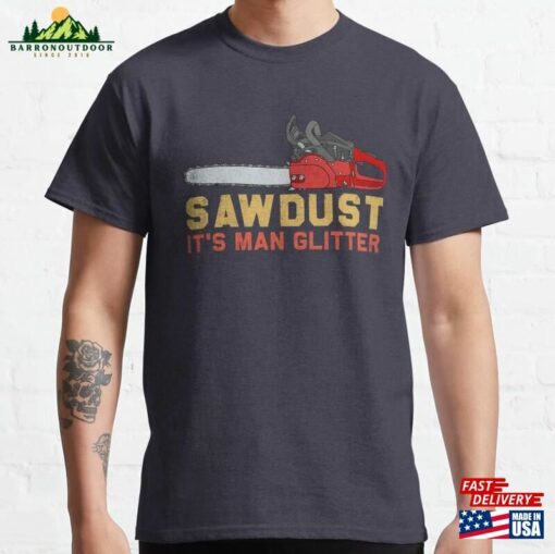 Man Glitter Lumberjack Graphic Classic T-Shirt Sweatshirt