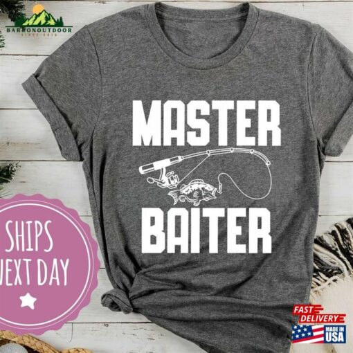 Master Baiter Mens Shirt Fishing Gifts For Men Bass T-Shirt Classic