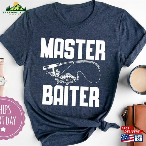 Master Baiter Mens Shirt Fishing Gifts For Men Bass T-Shirt Classic