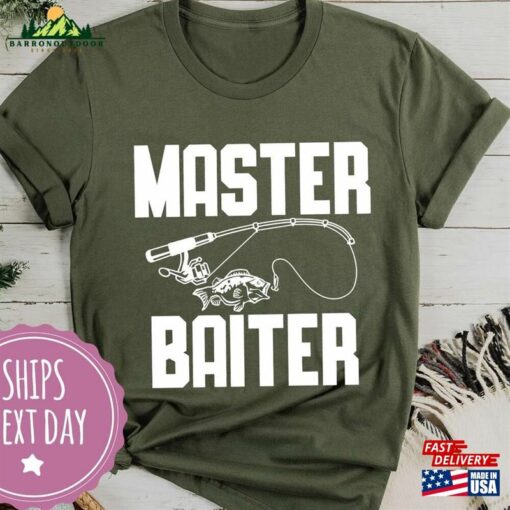 Master Baiter Mens Shirt Fishing Gifts For Men Bass T-Shirt Classic