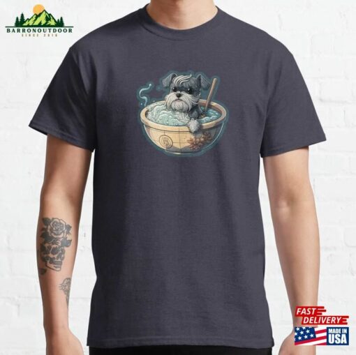 Master Schnauzer Jr Taking A Bath Series Classic T-Shirt Unisex