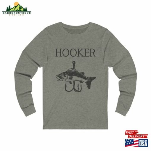 Men’s Funny Fishing Long Sleeve Shirt Fathers Day T-Shirt Unisex Classic