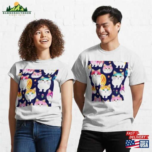 Miaw Cat Lovers Pattern Of Cute Cats Classic T-Shirt Sweatshirt Hoodie