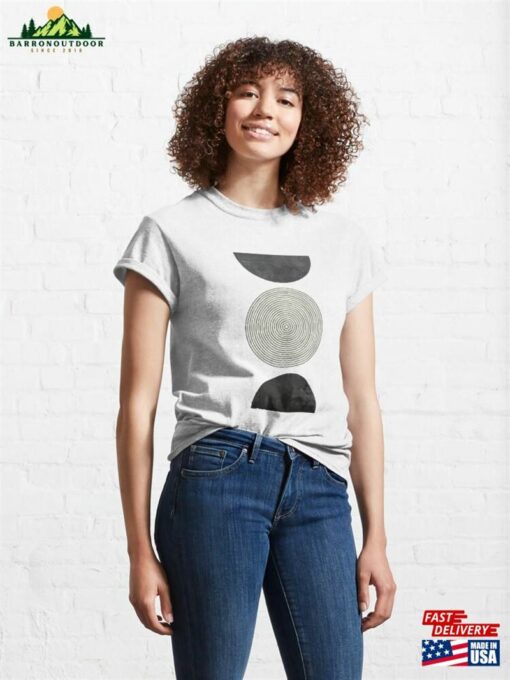 Minimal Art With Watercolor Lines And Circles Classic T-Shirt Sweatshirt Hoodie