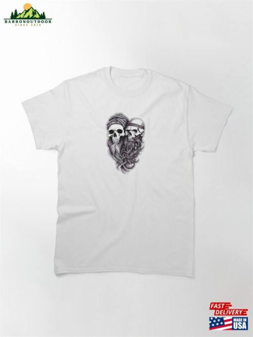 Norse Skulls With Lengthy Woven Beard Classic T-Shirt Sweatshirt