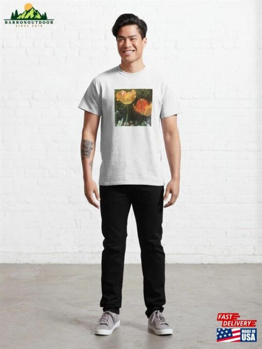 Orange Spring Nature Flowers Classic T-Shirt Hoodie Sweatshirt