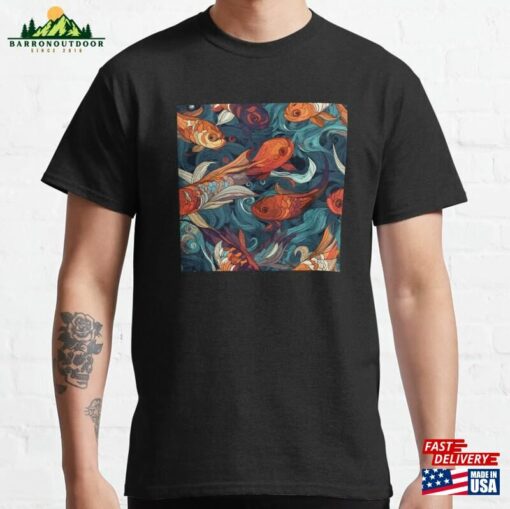 Oriental Koi Abstract Artistry Classic T-Shirt Sweatshirt