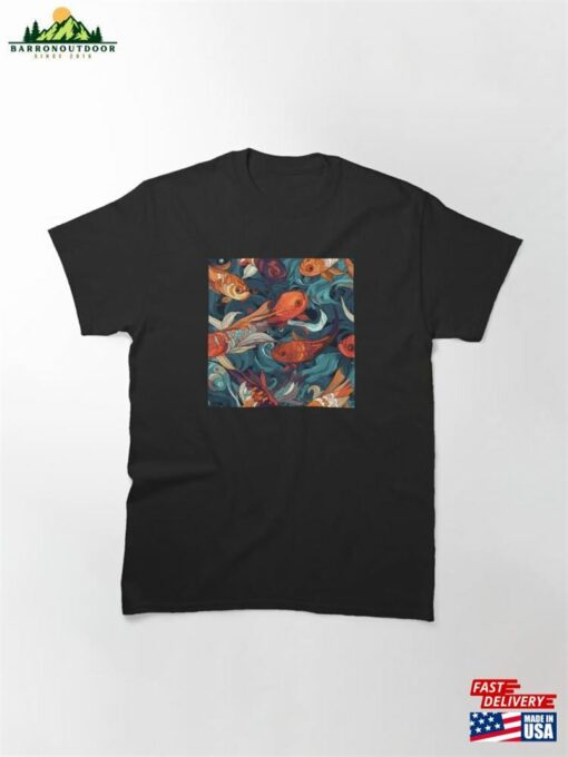 Oriental Koi Abstract Artistry Classic T-Shirt Sweatshirt