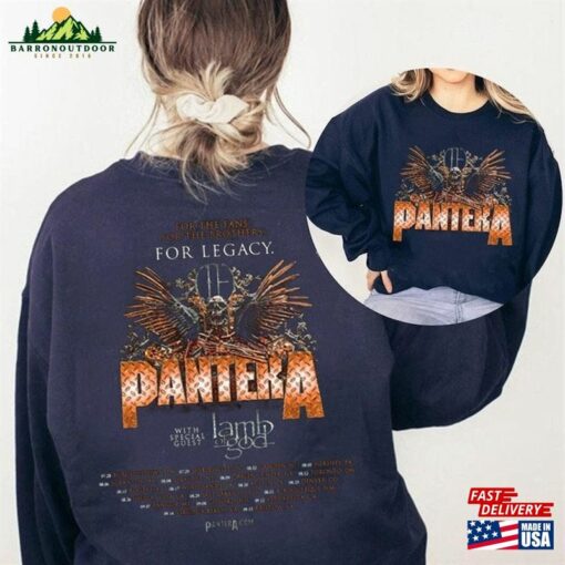 Pantera 2023 Tour With Lamp Of God T-Shirt Band Sweatshirt Music Concert Merch Hoodie