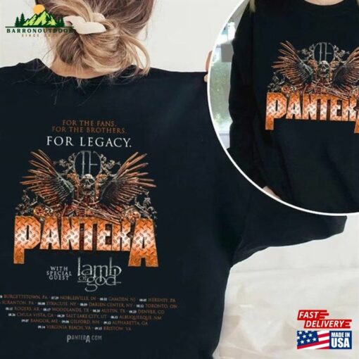 Pantera 2023 Tour With Lamp Of God T-Shirt Band Sweatshirt Music Concert Merch Hoodie