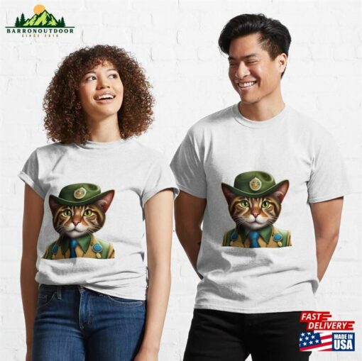 Paws Of Valor Stylish Military Cat Rocking Tactical Attire And Accessories Classic T-Shirt Unisex