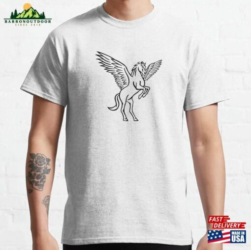 Pegasus Line Drawing Classic T-Shirt Unisex Sweatshirt