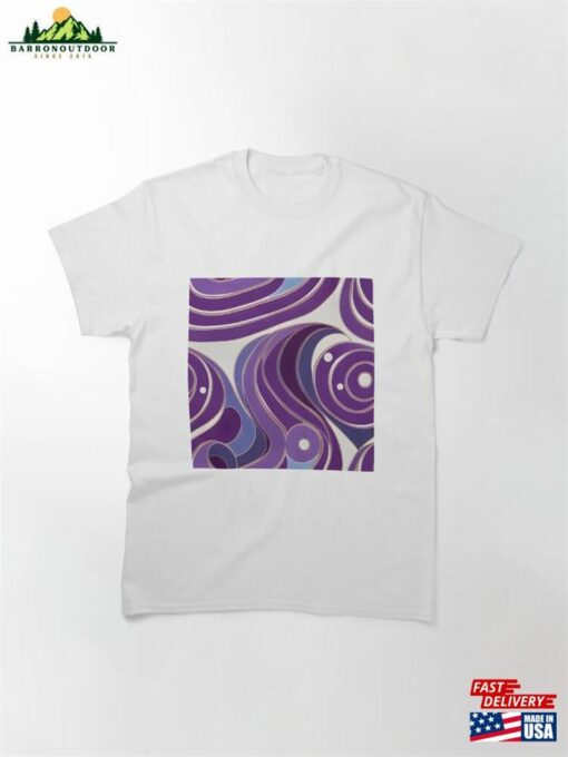 Purple Circle Wave Pattern Classic T-Shirt Sweatshirt