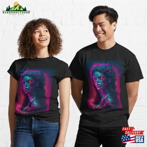 Reanimelle Female Synthwave Zombie Classic T-Shirt