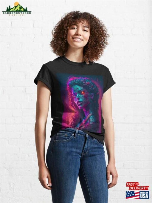 Reanimelle Female Synthwave Zombie Classic T-Shirt