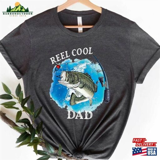 Reel Cool Dad Fishing T-Shirt Funny Father Shirt Gift For Papa Daddy Grandpa Sweatshirt Classic