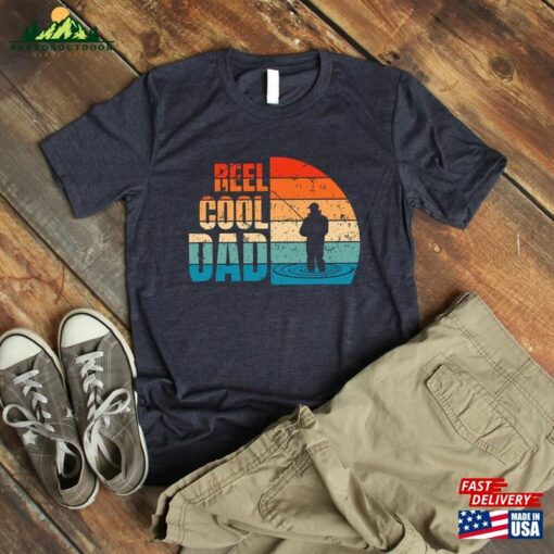 Reel Cool Dad Shirt Father Day T-Shirt Fisherman Long Sleeve Unisex Hoodie