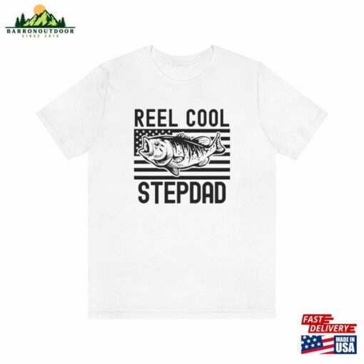 Reel Cool Stepdad Shirt Funny Dad Fishing Father Classic T-Shirt