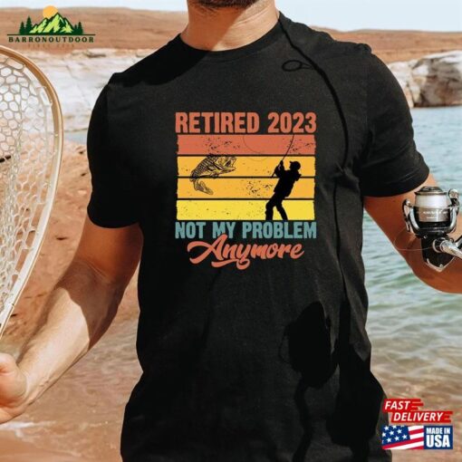 Retro Retirement Fishing Shirt Funny Fisherman T-Shirt Retired Plan Tee Classic