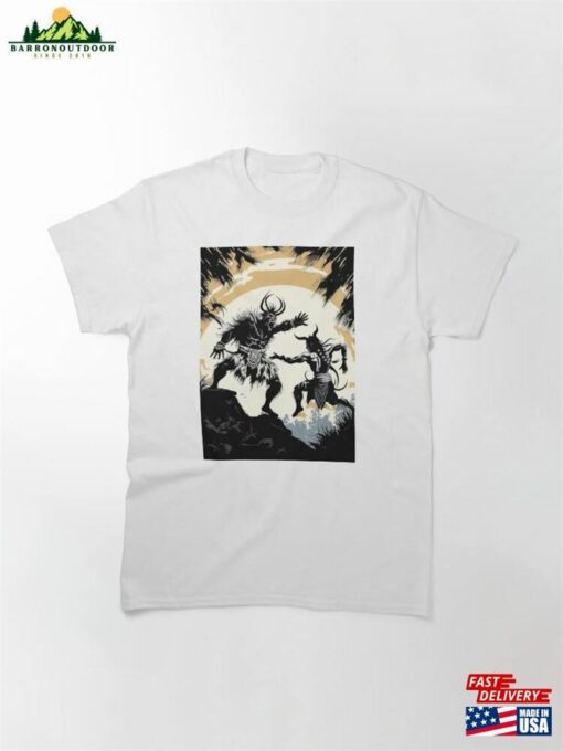 Shaman Dances With The Demon Dance Of Fire And Power Classic T-Shirt Unisex