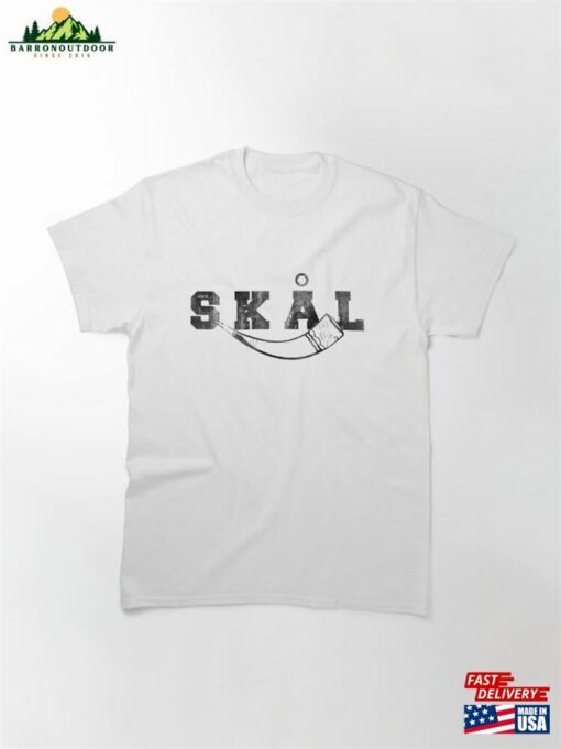 Skal Skol Viking Rune With Ravens Hugin And Munin Classic T-Shirt Sweatshirt