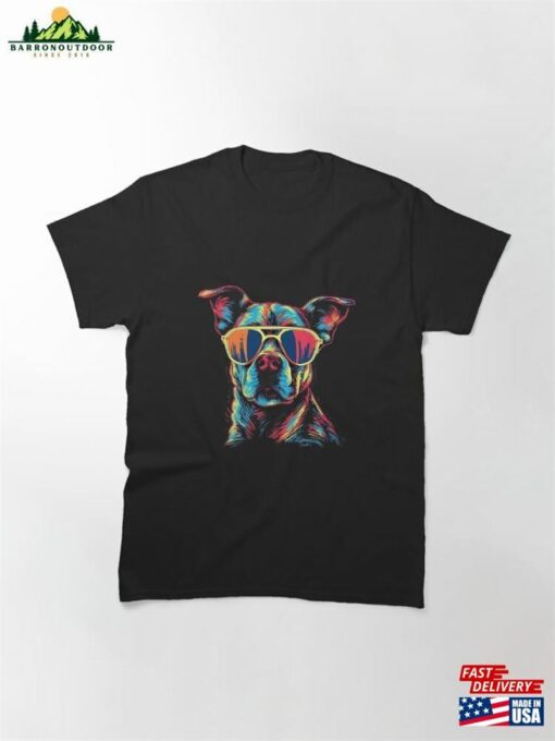 Smarty Paws The Colorful Canine In Glasses Classic T-Shirt Hoodie