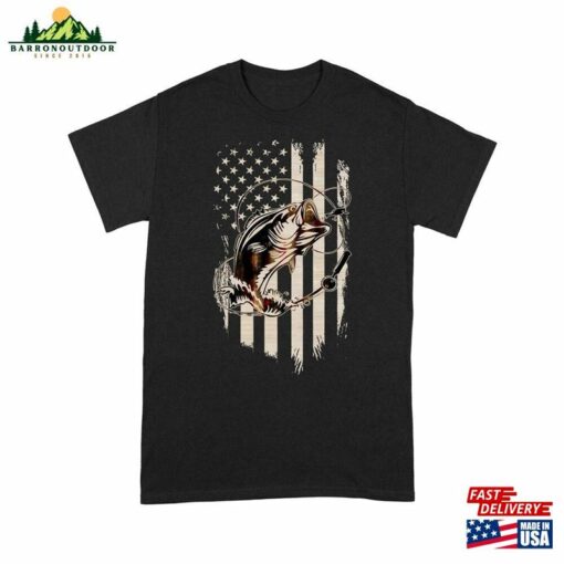 Standard T-Shirt Fishing Shirt For Dad American Flag Hoodie