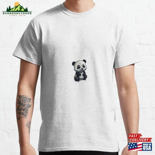 Sticker Cheerful Panda Classic T-Shirt Sweatshirt