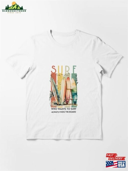 Surf Board Retro Art Work Essential T-Shirt Classic Sweatshirt