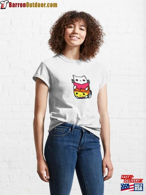 Sushi Cat Cute Kawaii With Fish Classic T-Shirt Hoodie