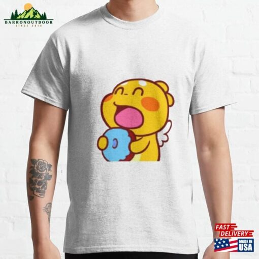 Sweet Qoobee Eating Donut Classic T-Shirt Unisex