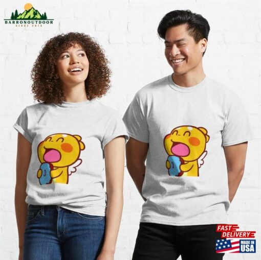 Sweet Qoobee Eating Donut Classic T-Shirt Unisex